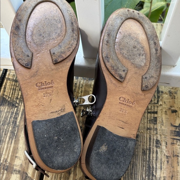 Vintage Chloe Dark Brown Leather Motorcycle Ankle Boots - Picture 10 of 12